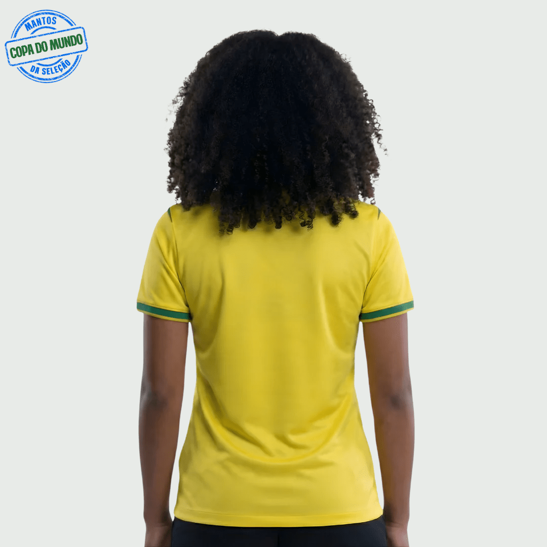 Camisa Feminina Seleção Brasileira 2026 Amarela - Fábrica do Hexa - Mantos da Seleção 2026