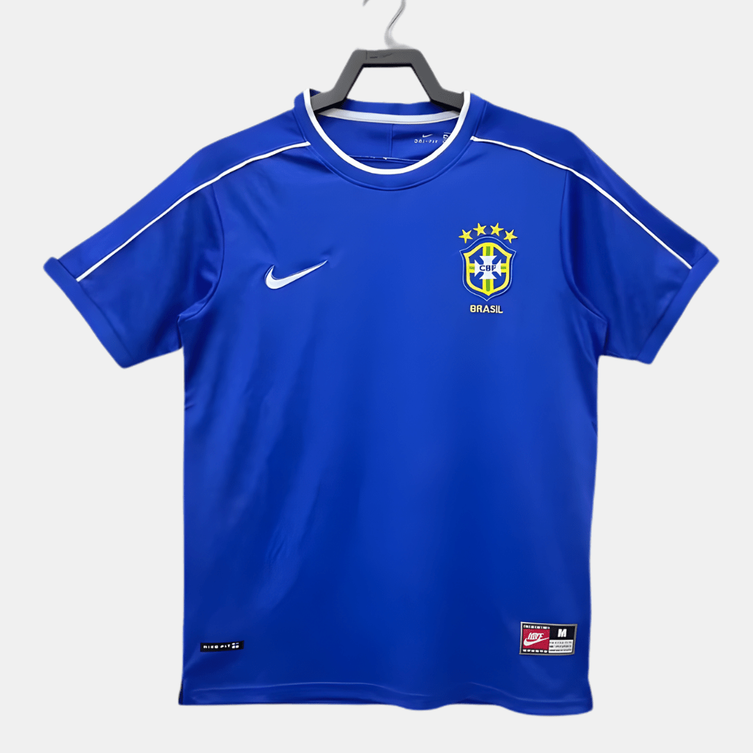 Camisa Seleção Brasileira Retrô 1998/99 Azul - Fábrica do Hexa - Mantos da Seleção 2026