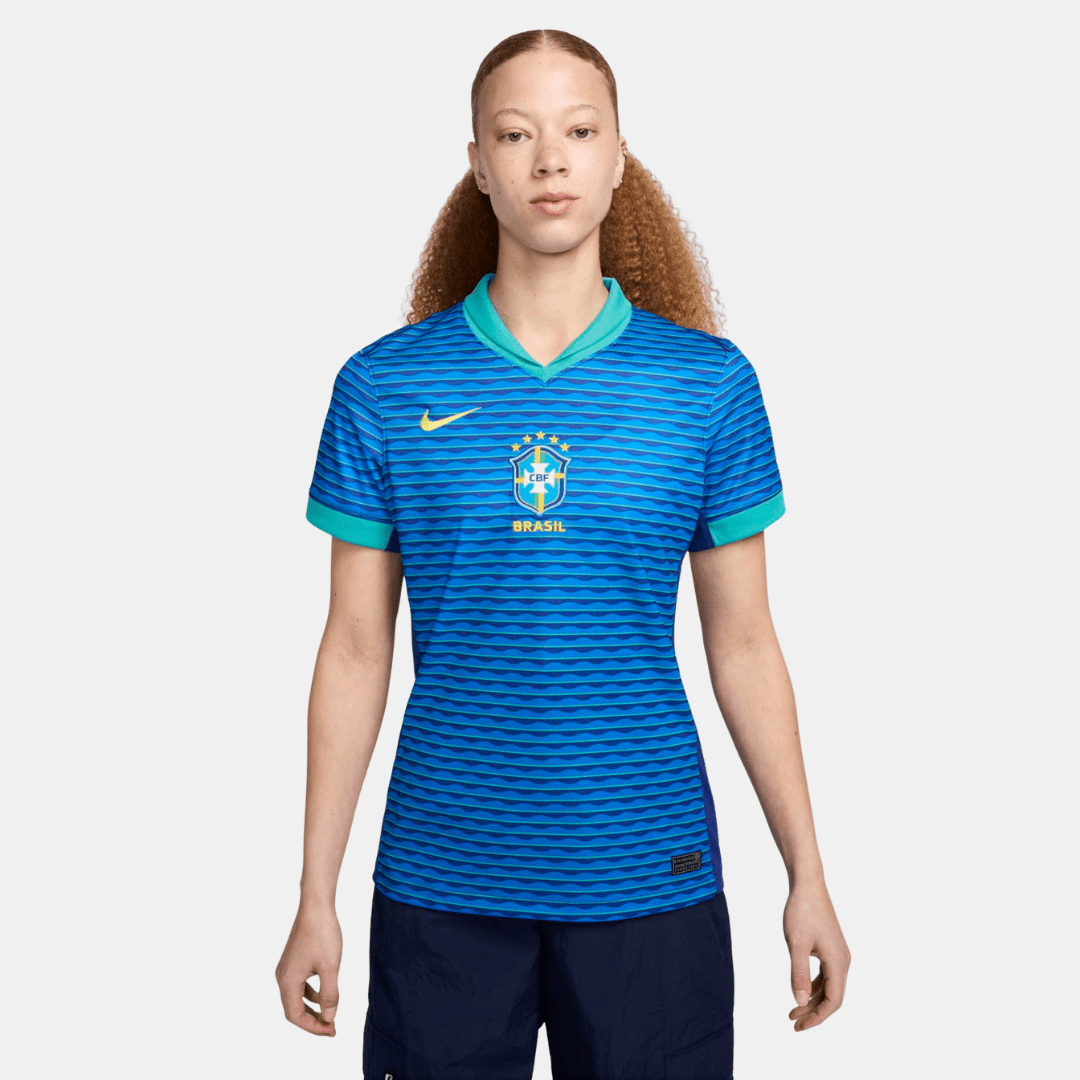 Camisa Feminina Seleção Brasileira 2024/25 Azul - Fábrica do Hexa - Mantos da Seleção 2026