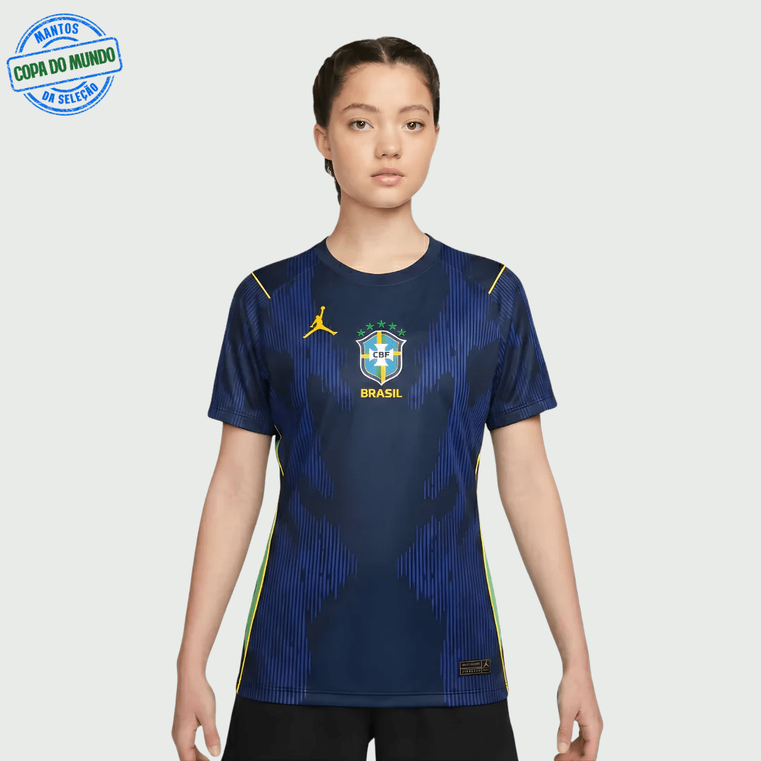 Camisa Feminina Seleção Brasileira 2026 Azul - Fábrica do Hexa - Mantos da Seleção 2026