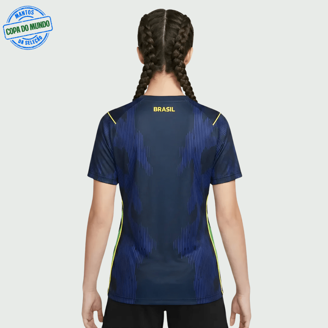 Camisa Feminina Seleção Brasileira 2026 Azul - Fábrica do Hexa - Mantos da Seleção 2026