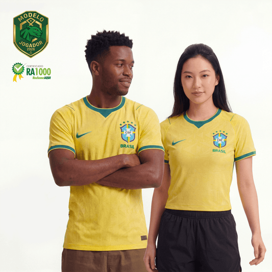 Camisa Oficial Seleção Brasileira 2026 - Jogador Pro® - Fábrica do Hexa - Mantos da Seleção 2026