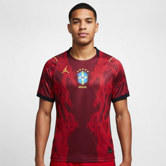 Camisa Secreta Seleção 2026 - Vermelho Pro® - Fábrica do Hexa - Mantos da Seleção 2026