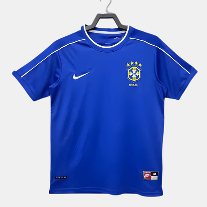 Camisa Seleção Brasileira Retrô 1998/99 Azul - Fábrica do Hexa - Mantos da Seleção 2026