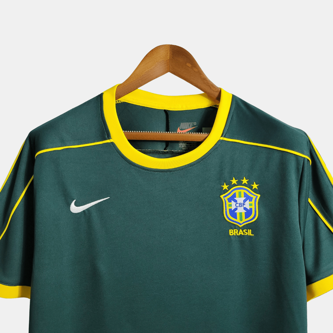 Camisa Seleção Brasileira Retrô 1998/99 Goleiro - Verde - Fábrica do Hexa - Mantos da Seleção 2026