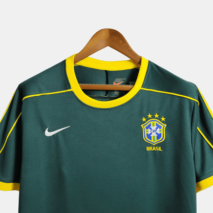 Camisa Seleção Brasileira Retrô 1998/99 Goleiro - Verde - Fábrica do Hexa - Mantos da Seleção 2026