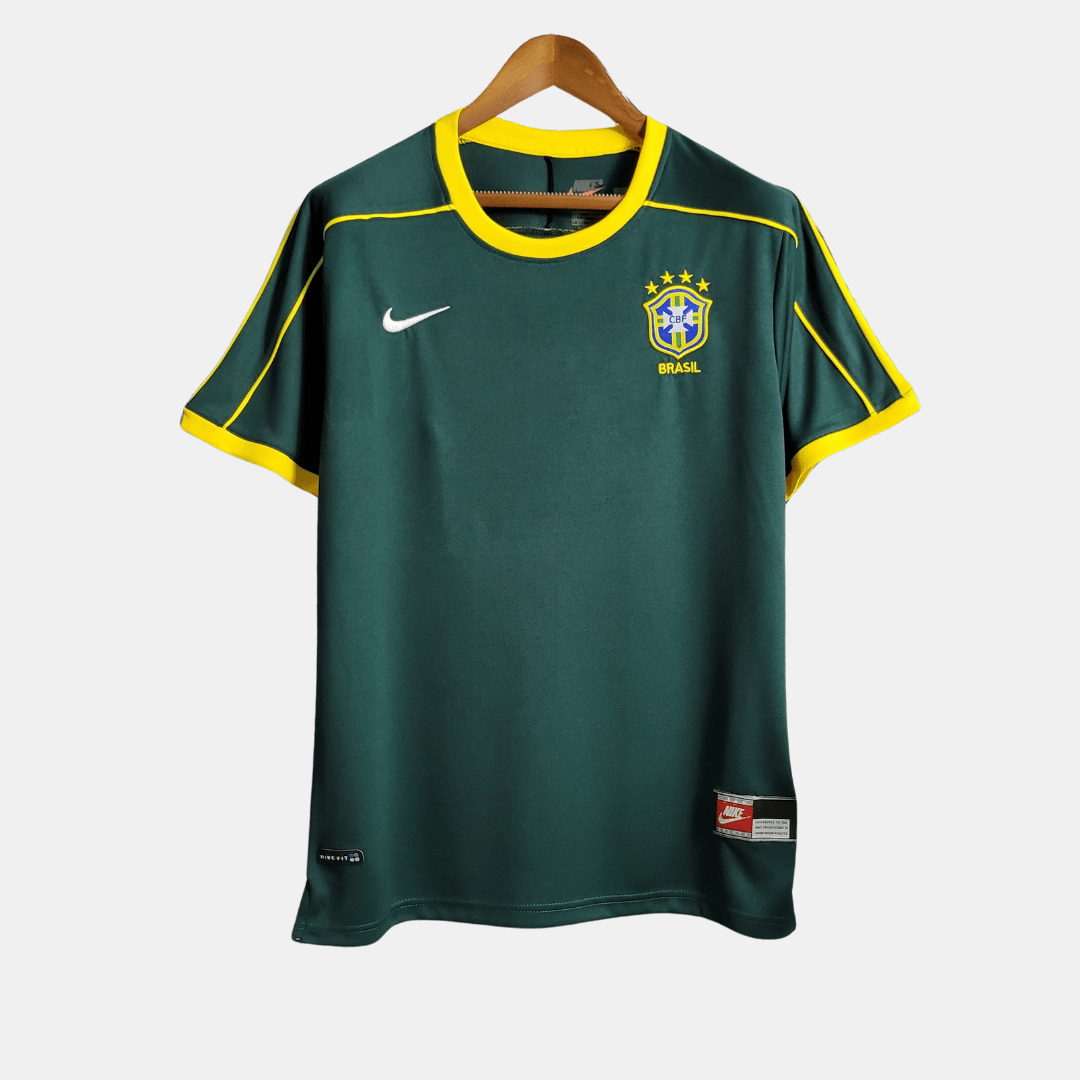 Camisa Seleção Brasileira Retrô 1998/99 Goleiro - Verde - Fábrica do Hexa - Mantos da Seleção 2026