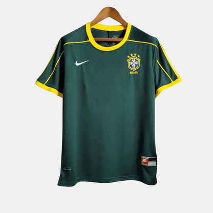 Camisa Seleção Brasileira Retrô 1998/99 Goleiro - Verde - Fábrica do Hexa - Mantos da Seleção 2026