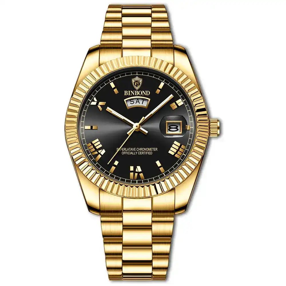Vetro® Olympian Golden Black - Vetro Watches